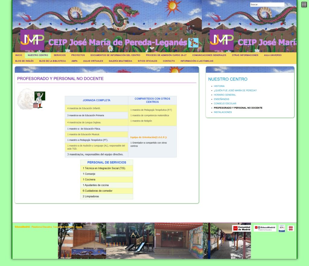 Diseño original del colegio