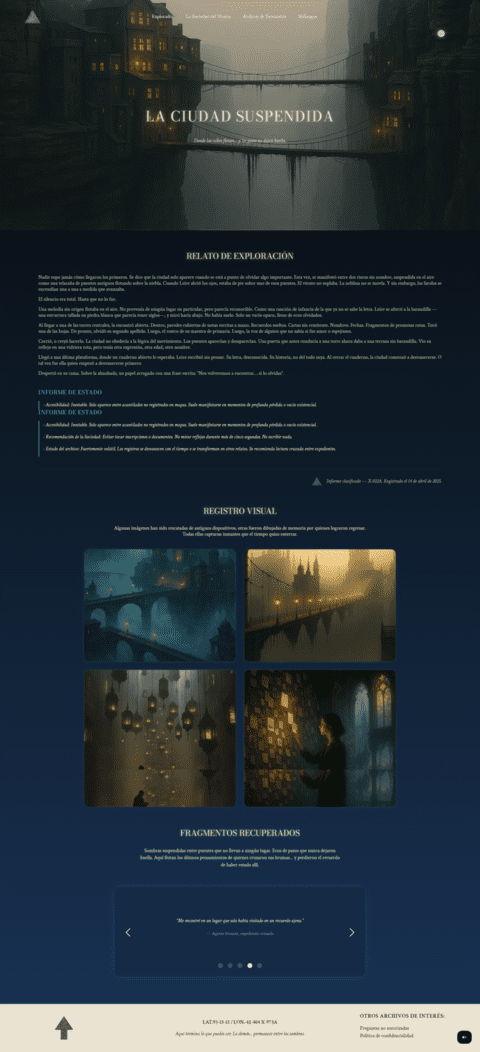 Diseño web de Escenarios Olvidados