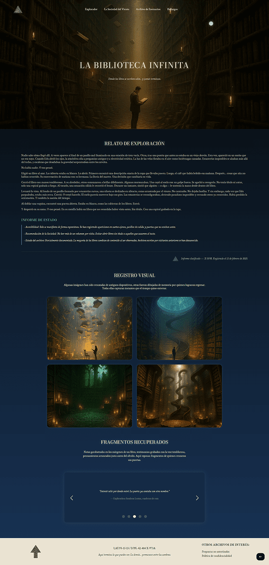 Diseño web de Escenarios Olvidados