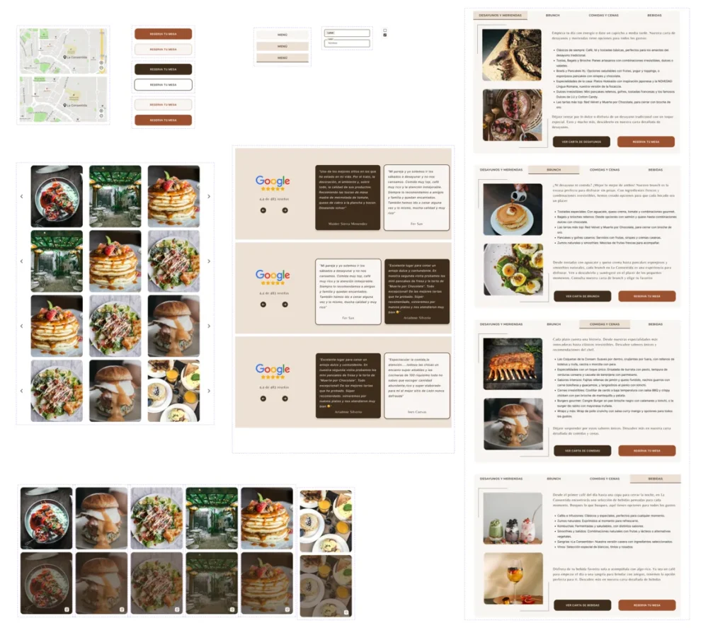 Diseño web UX/UI para restaurante La Consentida